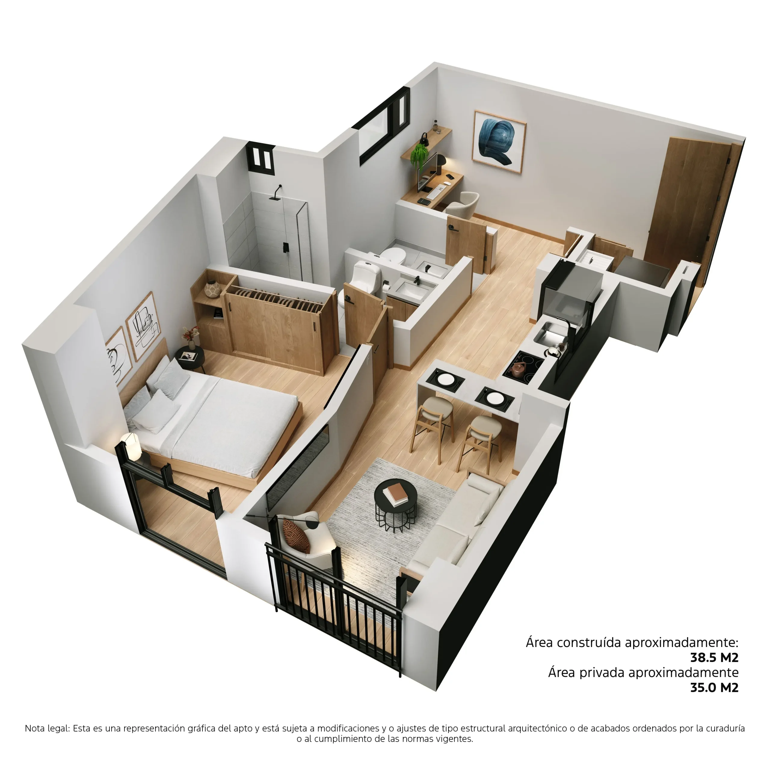 Apartaestudio Tipo A1